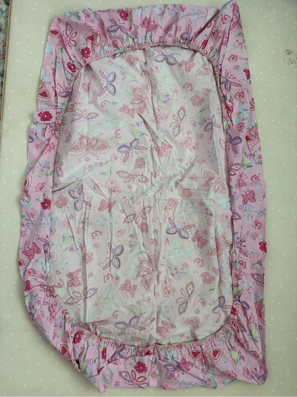 Pottery Barn Kids Crib Butterfly Bedding Set Quilt Sheet Skirt Vintage 2009 - Picture 7 of 11